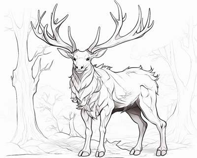 megaloceros coloring page