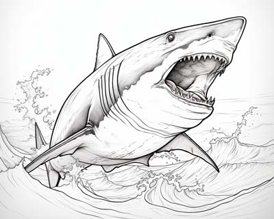megalodon coloring page