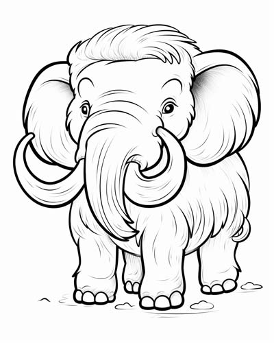 wooly mammoth coloring page