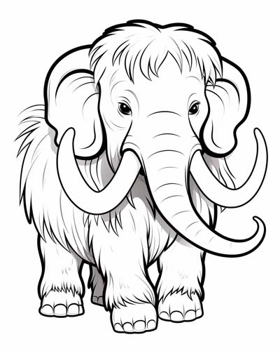 wooly mammoth coloring page