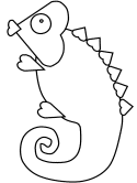 chameleon coloring pages for kids to print and color.