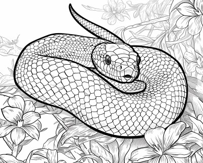black mamba snake coloring page