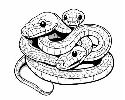 garter snakes coloring page