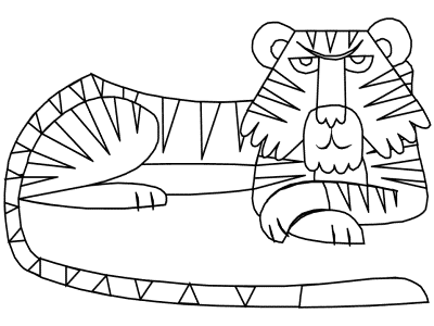 jungle tigers coloring book pages