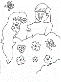 Adam and Eve Bible coloring page