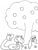 Adam and Eve Bible coloring page