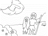 Adam and Eve Bible coloring page