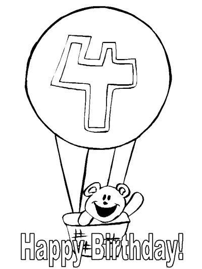teddy bear birthday coloring book pages