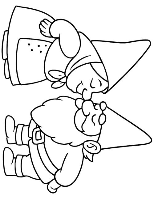 classic coloring page of David and Lisa rubbing noses