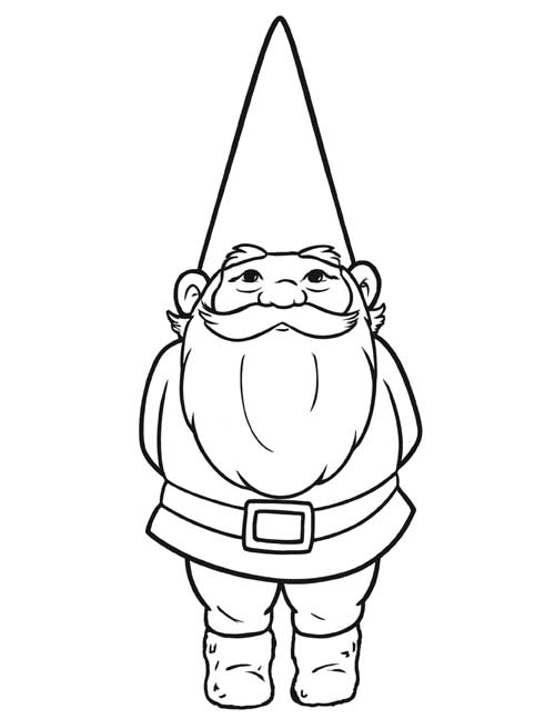 classic coloring page of David the gnome
