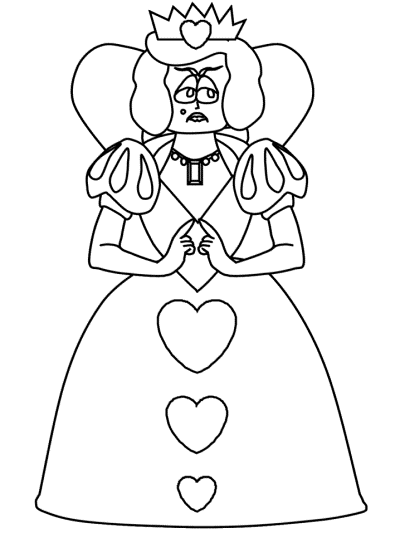 Queen of Hearts coloring pages