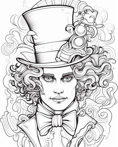 Mad Hatter coloring page