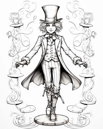 Mad Hatter coloring page