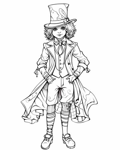 Mad Hatter coloring page