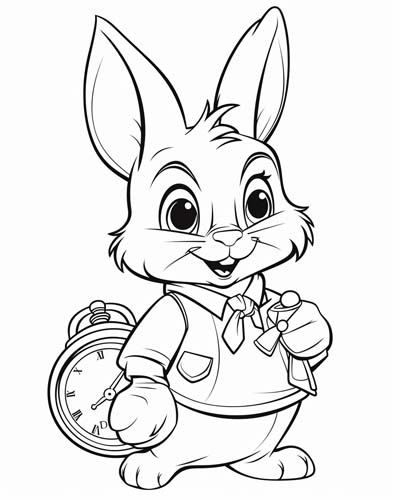 White Rabbit coloring page