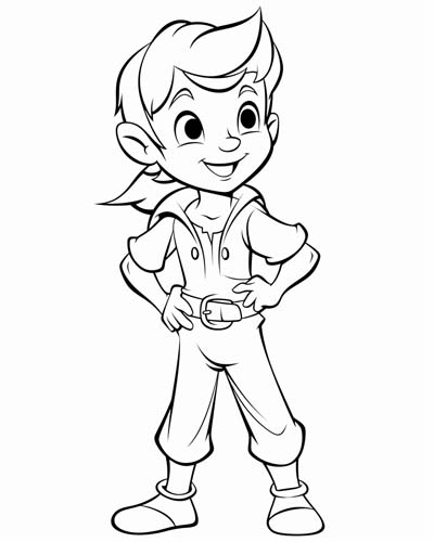 cute Peter Pan coloring page