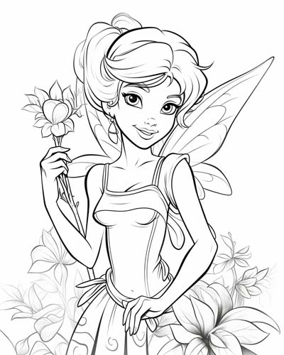 Tinkerbell coloring page