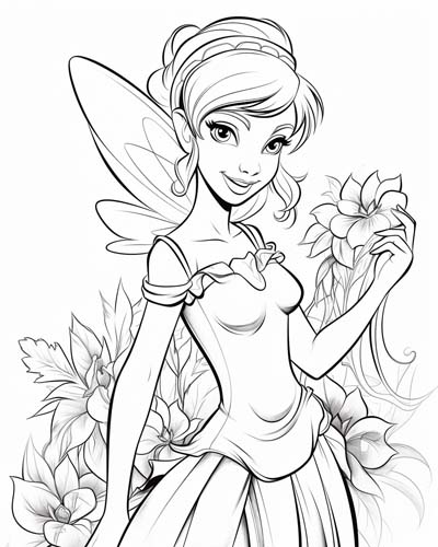 Tinkerbell coloring page