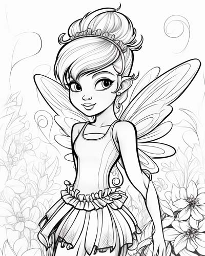 Tinkerbell coloring page