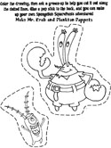 SpongeBob SquarePants coloring page puppets