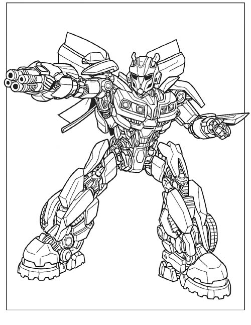Transformer Coloring Page - Bumblebee