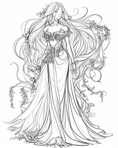 Celtic Aos Sí coloring page
