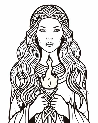 Brigid coloring page