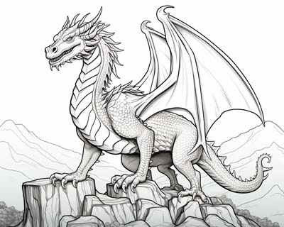 Celtic dragon coloring page