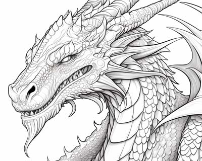 Celtic dragon coloring page