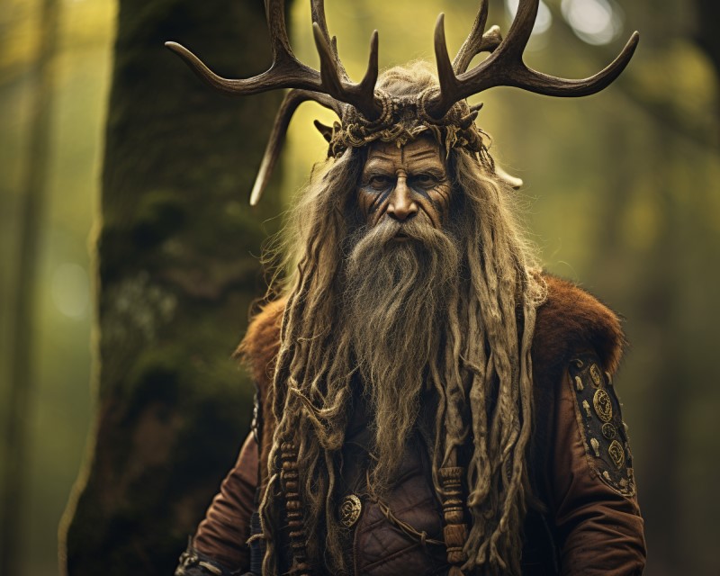 artwork of the Celtic horned god Cernunnos
