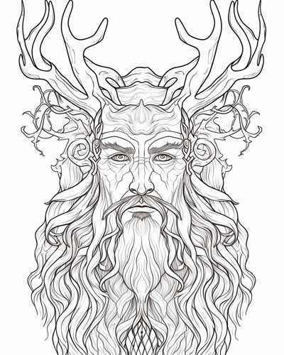 Cernunnos coloring page