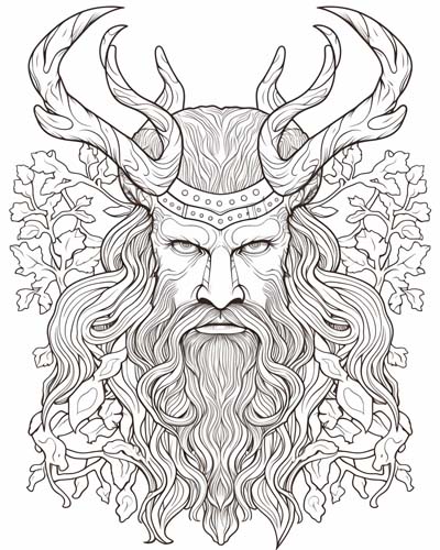 Cernunnos coloring page