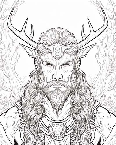 Cernunnos coloring page