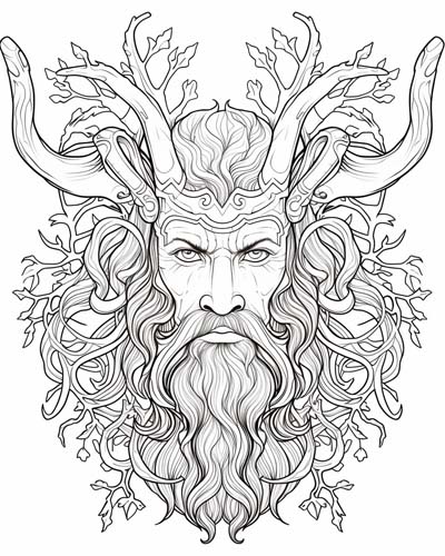 Cernunnos coloring page