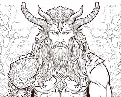 Cernunnos coloring page