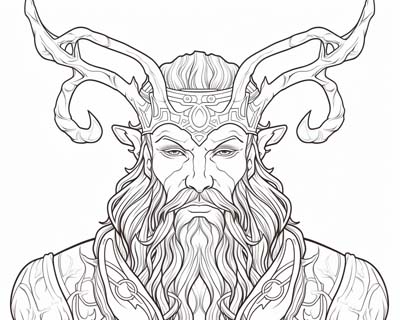 Cernunnos coloring page