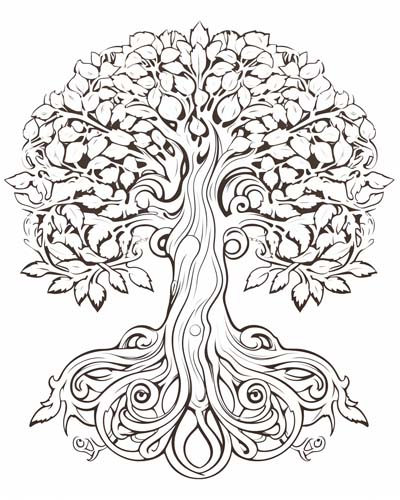 Celtic Tree of Life coloring page
