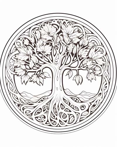 Celtic Tree of Life coloring page