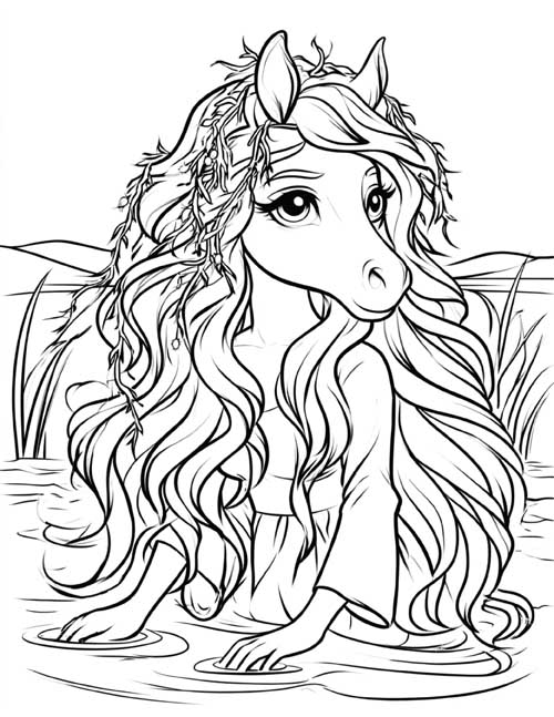 cartoon kelpie coloring page