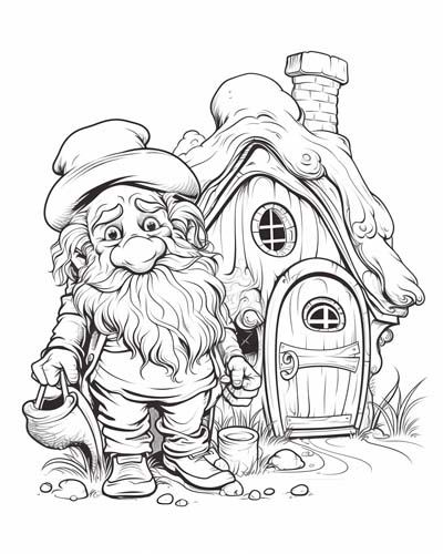 Celtic Leprechaun coloring page