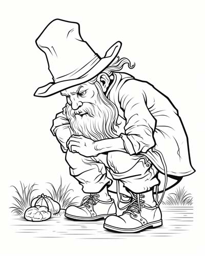 Celtic Leprechaun coloring page