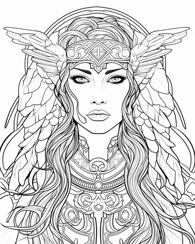 The Morrigan coloring page