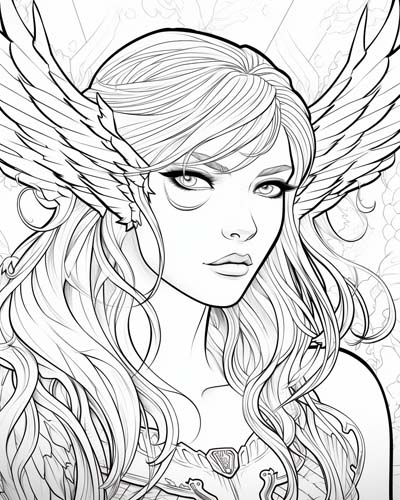 The Morrigan coloring page