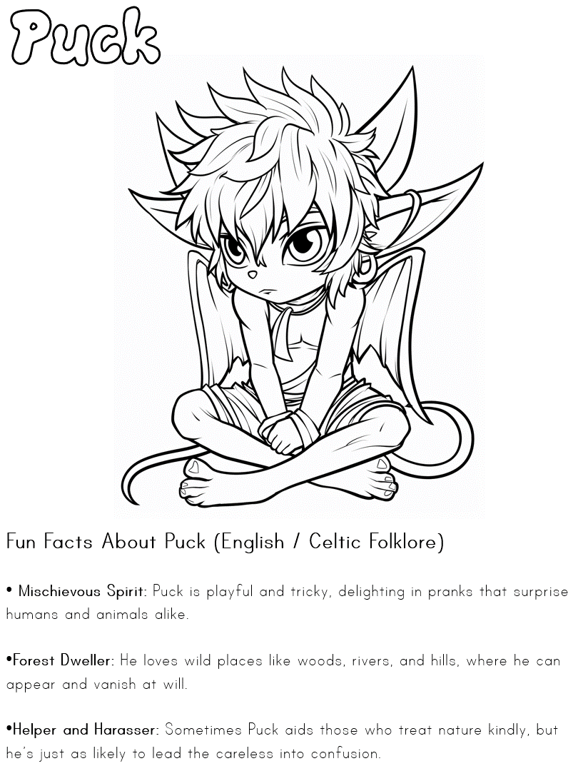 informational worksheet of Puck