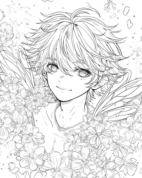 folklore coloring page of Robin Goodfellow