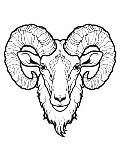 ram head coloring page