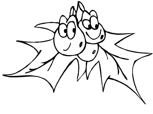 Christmas holly coloring page