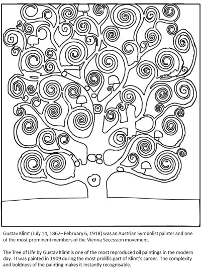 tree artwork coloring pages