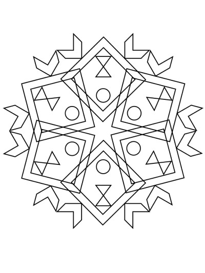 rangoli or mandala coloring page