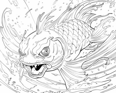 coloring page of the namazu